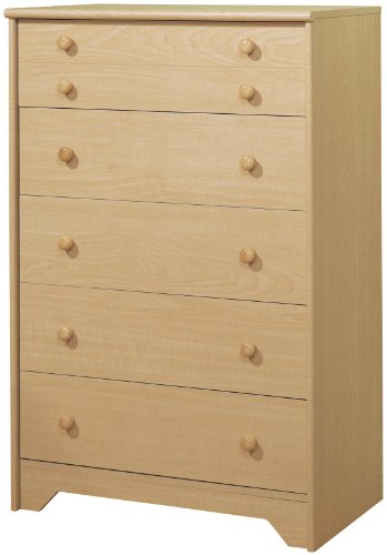 South Shore Furniture, Popular Collection, 5 Drawer Chest, Natural Maple