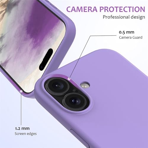Image of ArmourPro Silicone Back Case for iPhone 16, Soft-Touch Case | Voilet
