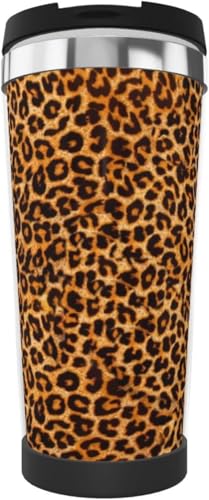 コーヒーカップ ヒョウ柄 トラ柄 レオパード柄 タンブラー 二重構造 水筒 魔法瓶 蓋つき 真空断熱 保温保冷 直飲み 大容量 ステンレスカップ マグカップ マグボトル ミルクカップ ふた付き 断熱 広口 通勤 人気 ファッション 父の日 母の日 ギフト