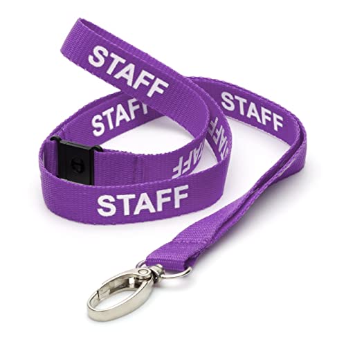 Cordon de cou staff à dégagement rapide et mousqueton pivotant pour badge