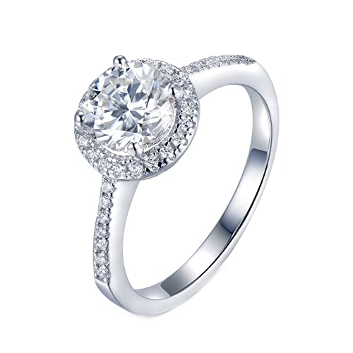 Bague mariage femme KnSam : le cadeau idéal en moissanite ronde et argent 925