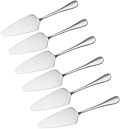 Pack of 6 Stainless Steel Pizza Pie Cake Server Pie Cake Serving Set, Pie Cake Pizza Shovel Cutter (silver)