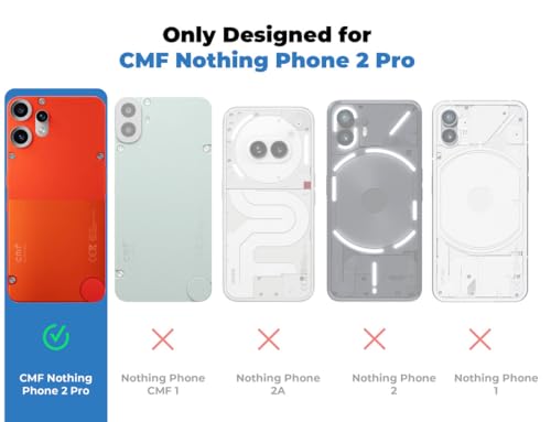 Image of Mr. Case Back Cover for CMF Nothing Phone 2 Pro Elegant Frosted White Translucent Back Only Compatible with Wireless Magnetic Accessories | Anti-Scratch Shockproof Phone Case - Black