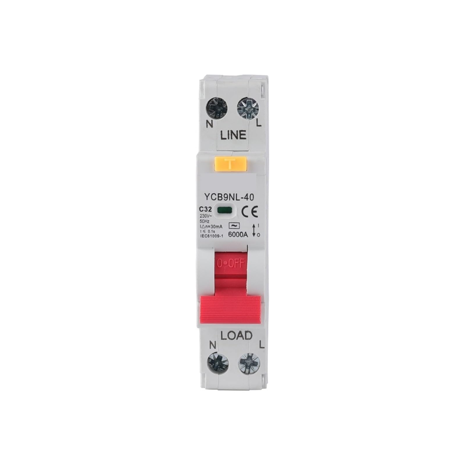 YCB9NL-40 18mm 230V 50/60Hz MCB 30mA interruttore corrente residua con protezione da sovracorrente (40A)