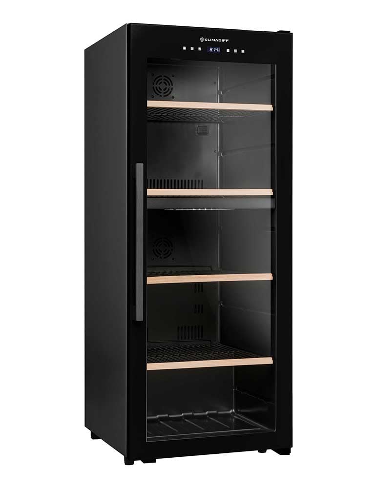 CLIMADIFF 2 Zonen Weinkühlschrank CLD115B1 110 Flaschen Glastür UV-undurchlässig 5°C bis 20°C freistehend