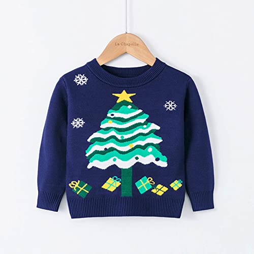 Toddler Boys Girls Christmas Sweater Long Sleeve Warm Knitted Winter Sweater Crewneck Pullover Knitwear Tops2