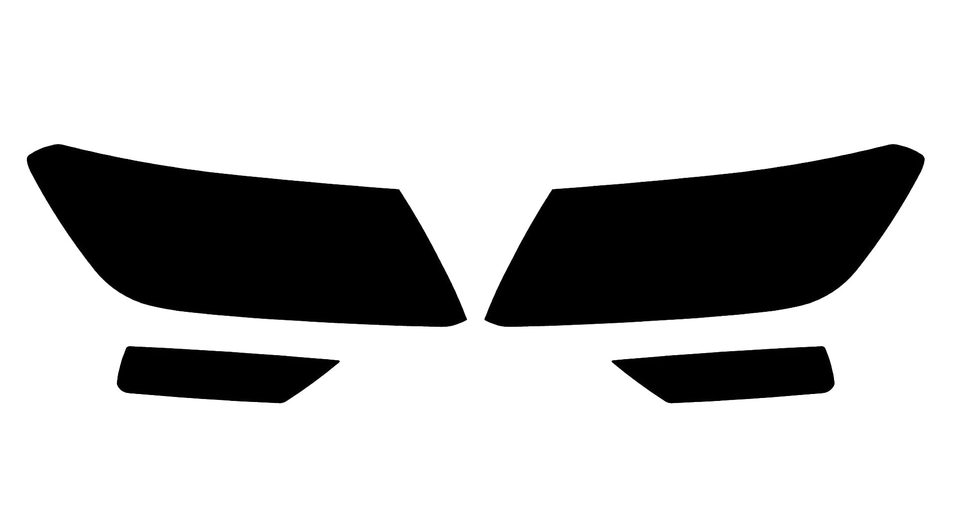 Rvinyl Headlight Tint Covers Compatible with Volkswagen Tiguan 2018-2021 - Smoke