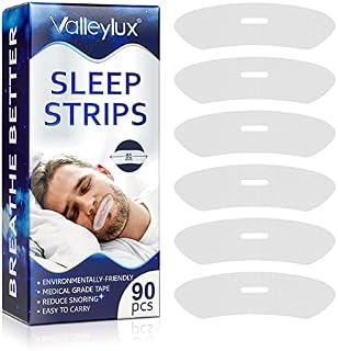 Sleep Strips, 90 Pcs Mouth Tape, Upgrade Anti Snore Mouth Strips for Better Nose Breathing, Less Mouth Breath and Snore, Improved Nighttime Sleeping for Men Women