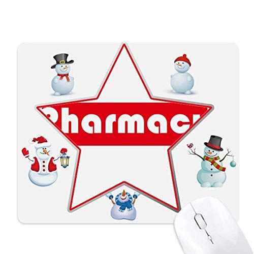 Tapis de souris bonhomme de neige étoile tapis de bureau pour pharmacie et cours