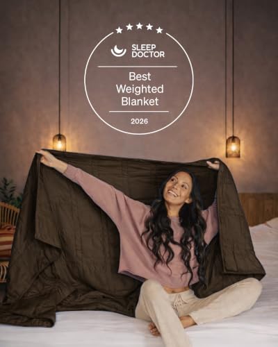 Image of Baloo Weighted Blanket for Adults 12 lb Throw (Cocoa, 42 inchx72 inch)
