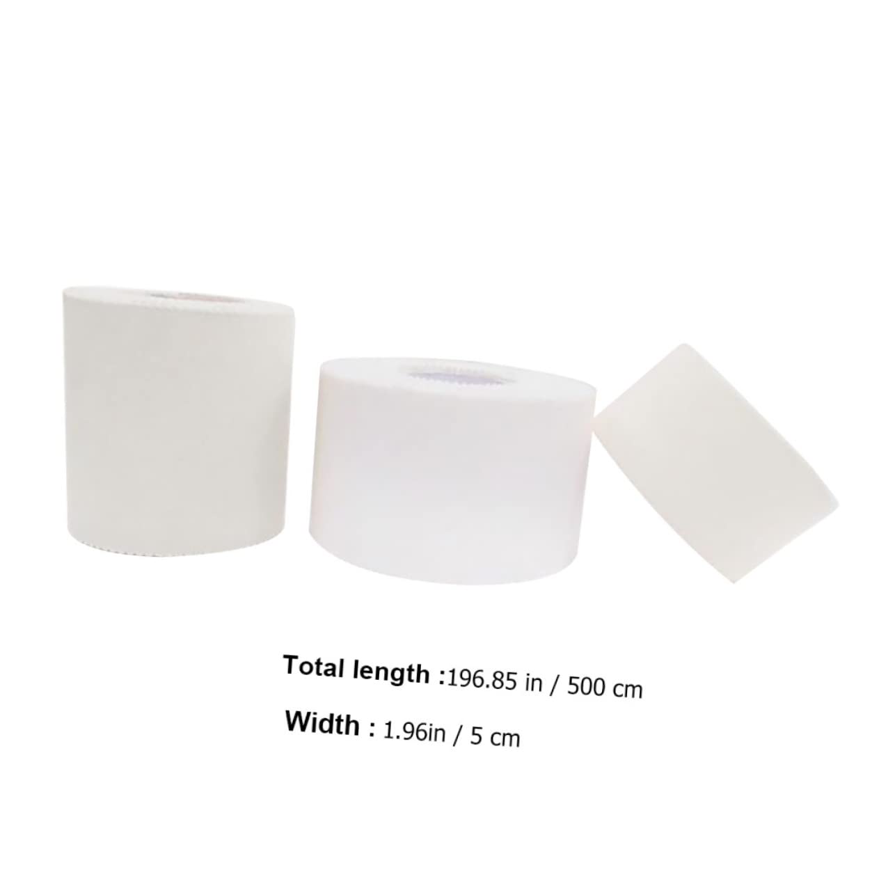 COLLBATH 3 Rolls Sports Tape Athletic Tape Tape Gauze Tape Atheltic Tape Tape Ear Corrector Tape Sports Tape Paper Hanging Brush Cotton White