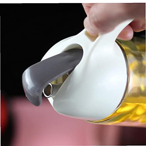 Olie dispenser lekvrij glazen kruidenscontainer met antislip handvat automatische dop, thuis essentiële zaken - Image 4