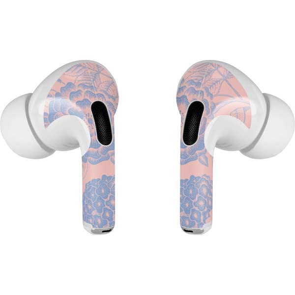 Skinit Decal Audio Skin Compatible with AirPods Pro 2nd Gen - Rose Quartz & Serenity Floral Design