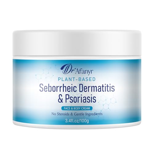 DR.Afanyr Seborrheic Dermatitis Psoriasis Care Cream - Dry Scalp Face & Body Moisturizer with Anti Itch & Dandruff Relief, Daily Soothing Skin Care for Men & Women