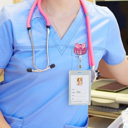 Tian Zhun B-00112 Badge Reel Retractable With Alligator Clip Fall Acrylic Badge Holder Pink Plaid Pumpkin Badge Accessories thumb #3