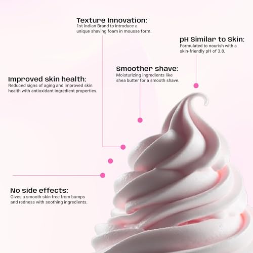 Image of Welme Velvet Mousse Shaving Foam for Women | Camu Camu Extract, Ceramides & Peptides & Shea Butter Free from Sulphates & Parabens | 100% Vegan | Best for Smooth Shaves & Moisturizing | For Normal-Sensitive Skin | 200ml (3, Pack of)