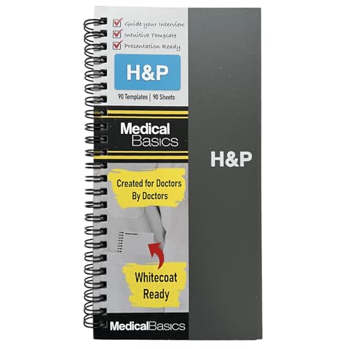 Carnet d'histoire médicale perforé H&P : 100 fiches d'examen physique pour grande poche