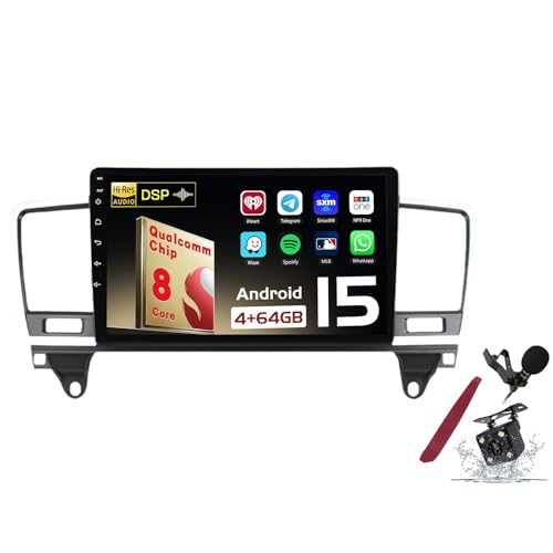 Autoradio multimédia Android 15 avec navigation GPS Bluetooth pour Mercedes M-Class W166