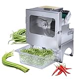 PRECISTECH Máquina Cortadora De Verduras Industrial, Cortadora De Cebolletas Y Puerros, Corte Verduras Largas 200 Kg Por Hora (440 Lb/H), Uso Comercial