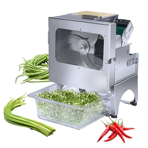Cortadora eléctrica comercial automática para verduras con cinta transportadora