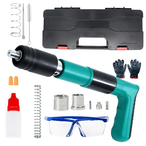 Concrete Nail Gun Kit 5 Speed Adjustable Manual Nail Gun for Concrete Nail Wall Shooting Machine Fastening Tool for Red Brick Walls Concrete Walls Household Decor