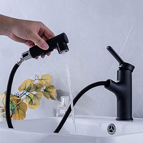 Mitigeur d'évier en laiton noir avec bec pivotant réglable - 5