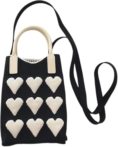 Phone Bag for Women – Stylish Heart Printed Crossbody Mobile Bag, Lightweight Adjustable Shoulder Purse for Mobile Phone, Travel, Beach, Shopping & Everyday Use-image-18