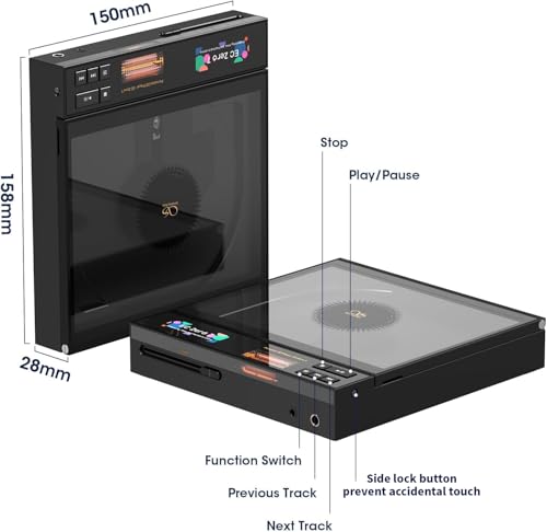 Image of SHANLING EC Zero T Portable HiFi CD Player,The First R2R DAC+Dual JAN6418 Tubes CD Player,768kHz /32bit,DSD512,Support HD Bluetooth,3.5 /4.4mm /Coaxial /LINE Output,Supports CD Ripping,5500mAh Battery