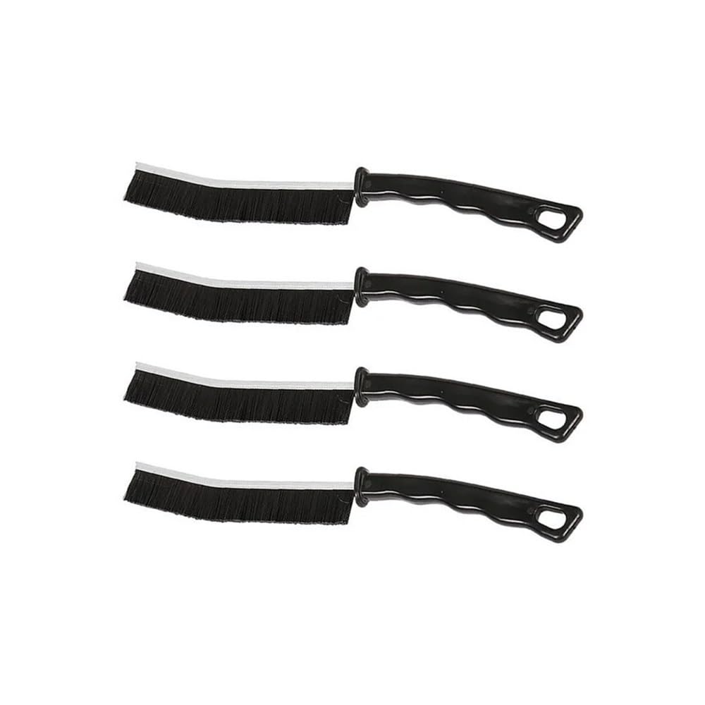 Sunrrafck Black-4Pcs 4Pcs Durable Grout Gap Cleaning Brush Kitchen Toilet Tile Joints Dead Angle Hard Bristle Cleaner Brushes For Shower Floor Line