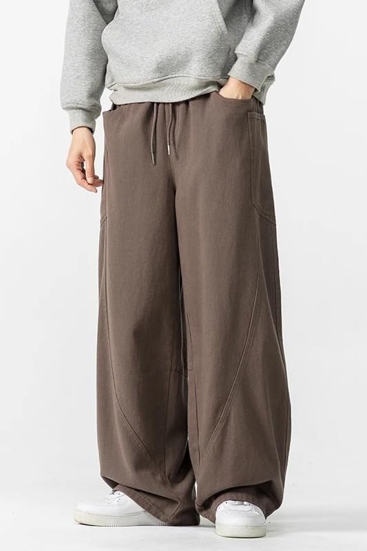 Autumn Men Harem Pants Wide-Leg Casual Harajuku Loose Cargo Pants Male Straight Streetwear Trousers3