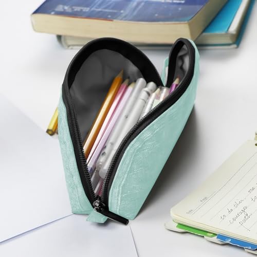 Image of Gloppie Pencil Pouch - Practical Pencil Case, Aesthetic Simple Pencil Bag, Small Pen Holder, Back to School Supplies for Girls Boys, Green