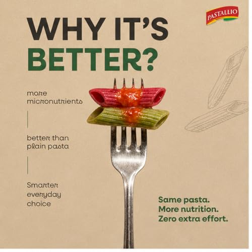 Image of Pastallio Beetroot Spinach Penne Pasta | No Colors | 400g (200g x 2)