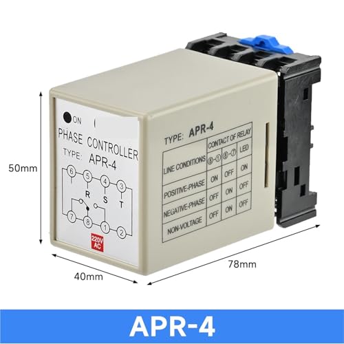 Contrôleur de phase APR-4 prévient la perte de phase et l'inversion 380V - 3