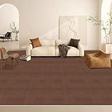【Amazon 限定ブランド】タイルカーペット ジョイント マット 【30x30cm 厚さ4mm】 20枚 フローリング HDMOD タイルカーペット大判 吸着マット 防音 カーペット 滑り止めマット 床の保護と装飾 ずれない タイル フローリング カーペット ペット（ブラウン)