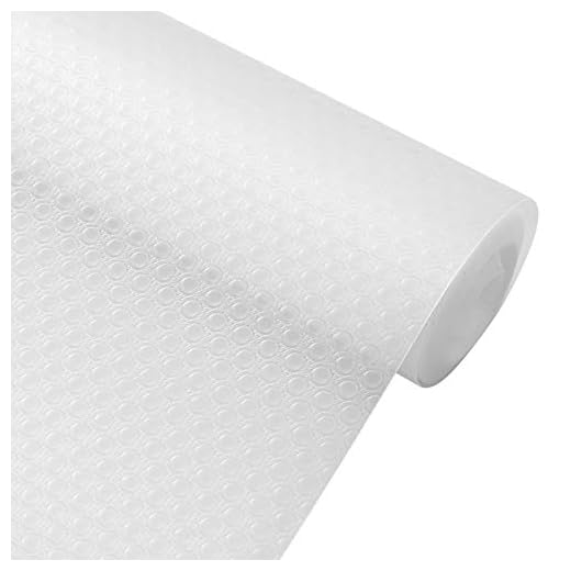 Bäcker & Lecker Lådmatta halkfri matta lådmatta för kylskåpshyllor, kan skäras till, 30 x 300 cm, transparent (återanvändbar)