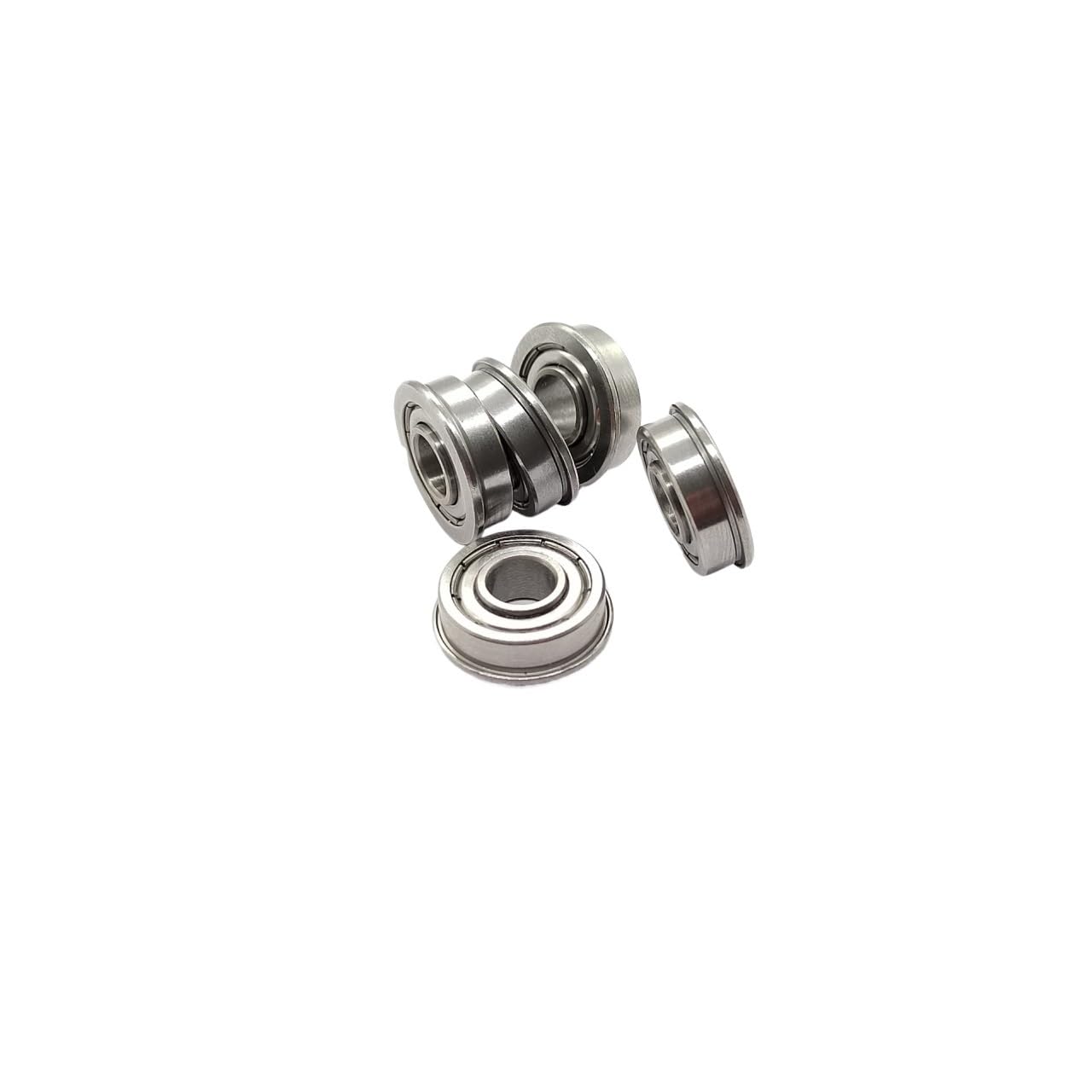 DINGGUANGHE 10pcs SFR4ZZ Miniature Flanged Ball Bearings 6.35 * 15.875 * 5.75mm Stainless Steel Flange Bearing