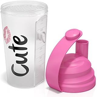 CUTE NUTRITION® Białeczkowy shaker 700 ml Blender Bottle | Shaker do kremowych koktajli z sitkiem | szczelny, nadaje się do mycia w zmywarce i nie zawiera BPA