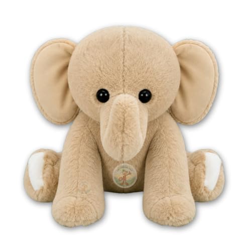 Image of Beige Elephant Soft Toy 25cm | Cute Plush Stuffed Toy