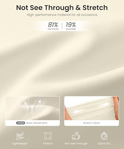 SANTINY Skorts for Women Pleated Tennis Golf Skirts High Waisted Stretch Athletic Skorts Pockets for Pickball(Beige-S) - image 5