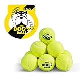 The Dog's Balls, Dog Tennis Balls, 12-Pack Yellow Dog Toy, Strong Dog & Puppy Tennis Ball