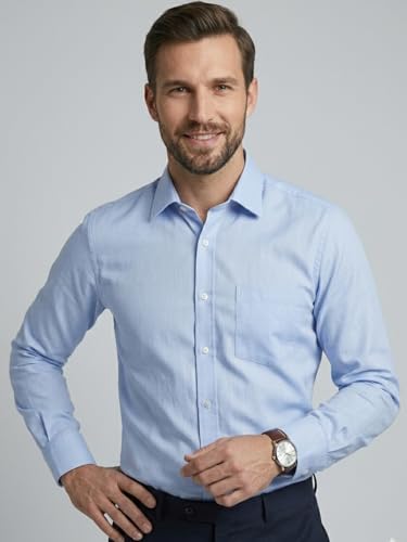 Image of Appel Touch Men's Cotton Blend Formal Shirt Full Sleeves