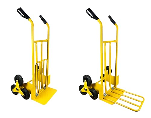 Image of Welbuilt Steel Stair Climbing Hand Truck with 250 kg Capacity Foldable Stack Truck (250 KG Stair Climbing)