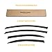Window Visor for 2006-2011 Honda Civic, Out-Channel Rain Guards Shields Vent Deflector Shade Wind Dark Smoke for 06-11 Civic 2007 2008 2009 2010, Tape-On Outside-Mount, 4PCS