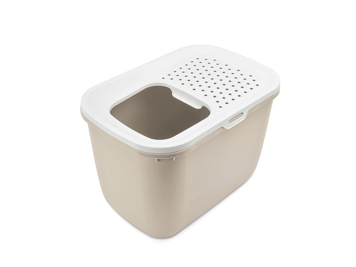 SAVIC Katzentoilette Hop In mit Einstieg von oben beige-weiss