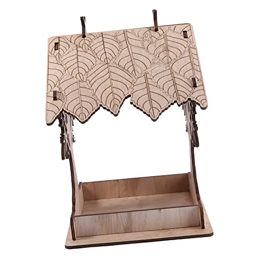 Toyvian 1個 鳥の餌箱 摂食 庭 ケージ 大きい 素朴な 野鳥の種 ハチドリフィーダー屋外 屋外用野鳥フィーダー バードフィーダープレート 巣箱フィーダー 木製 Brown