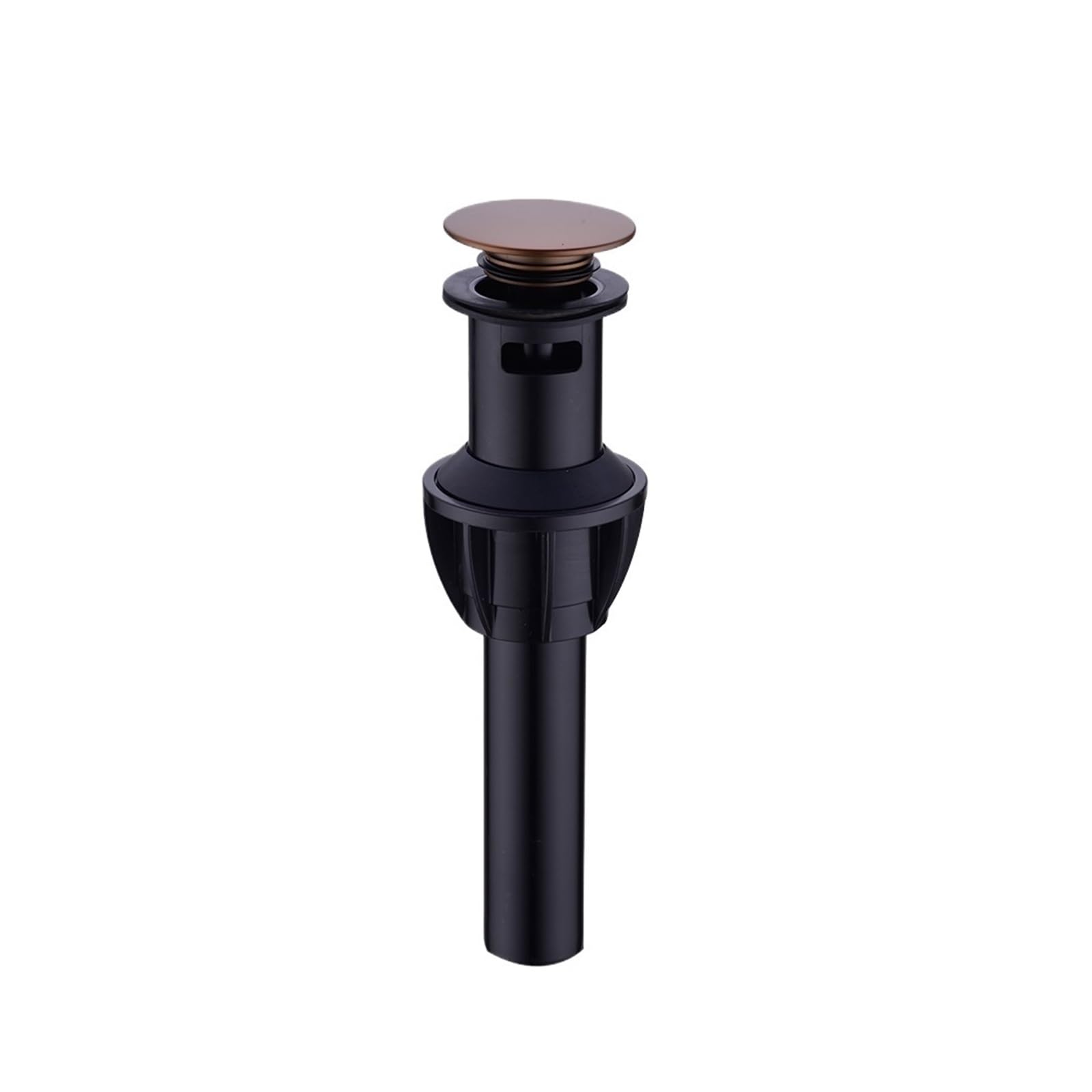 Pop Up Clack, Pop Up Sink Plug Replacement Basin Drain With Overflow Hole Strainer Multicolor Push Down(Brushed Rose)