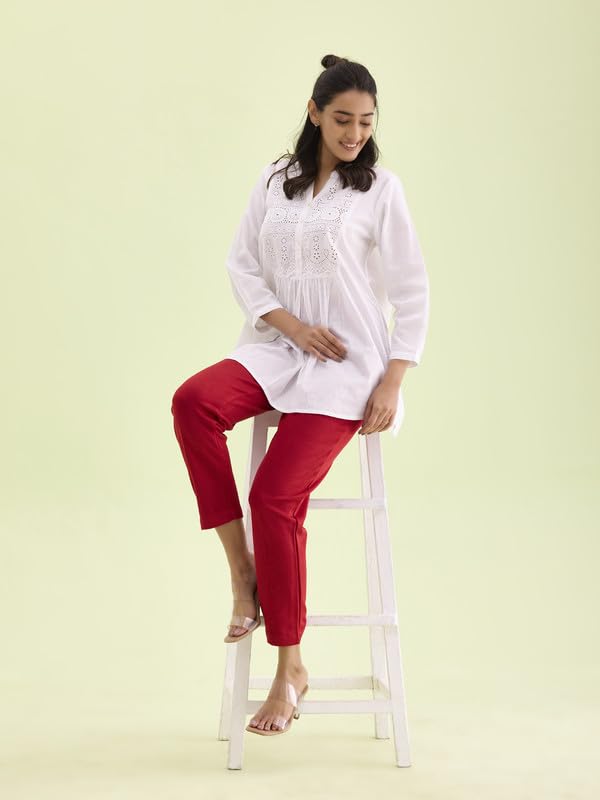 Image of GO COLORS Solid Ultra Warm Kurti Pant for Women | Mid Rise, Warm tech