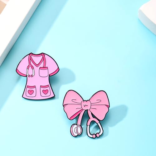 Image of Uterus Pin Medical Obgyn Pins Stethoscope Brooch Medicine Symbol Lung Brooch for Gynecologist Medical Doctors Nurse Gifts Jewelry