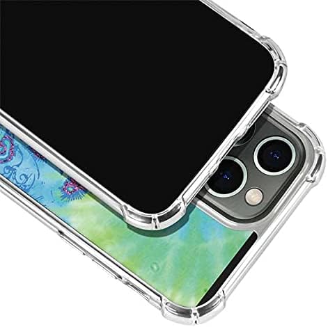 Skinit Clear Phone Case Compatible with iPhone 13 Pro Max - Officially Licensed Liquid Blue Tie Dye Peace Heart Design