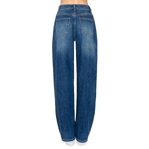 WAX JEAN Collection Women's Loose Fit Straight Wide Leg Jeans3